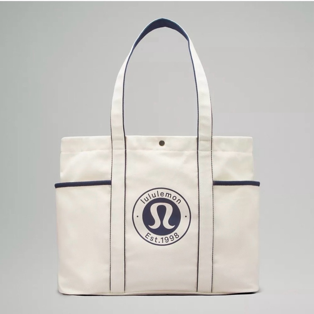 lululemon athletica Beige and Black Tote